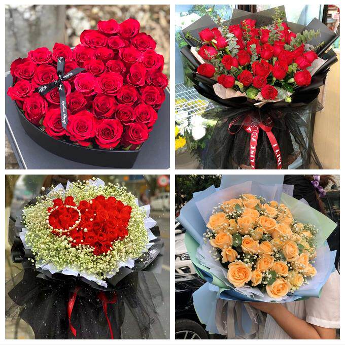 送四川省内江市资中县隆昌县同城鲜花店送女朋友520玫瑰花束礼盒