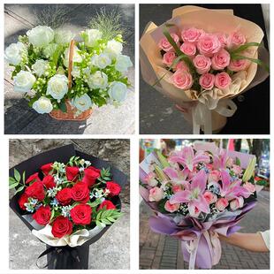 北海市海城银海铁山港区合浦县鲜花店同城配送女朋友情人节红玫瑰