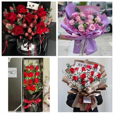 宁夏中卫市沙坡头区中宁海原县鲜花店同城配送女朋友草莓玫瑰花束