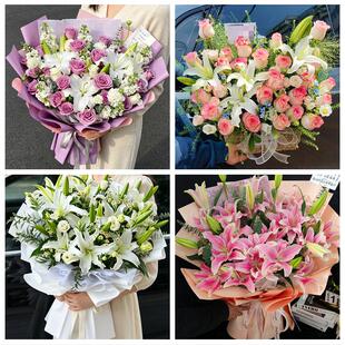 大同市阳高天镇广灵县灵丘县同城鲜花店玫瑰百合花束送老婆女朋友