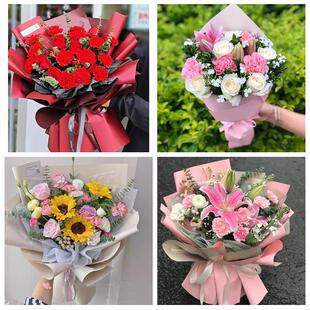 送咸宁市崇阳县通山县赤壁市同城鲜花店38女王节康乃馨送妈妈婆婆