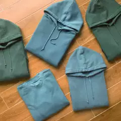 Unionkingdom Blank Hoodie Pure Color Washed Classic Vertical Feel Loose Fleece Sweatshirt