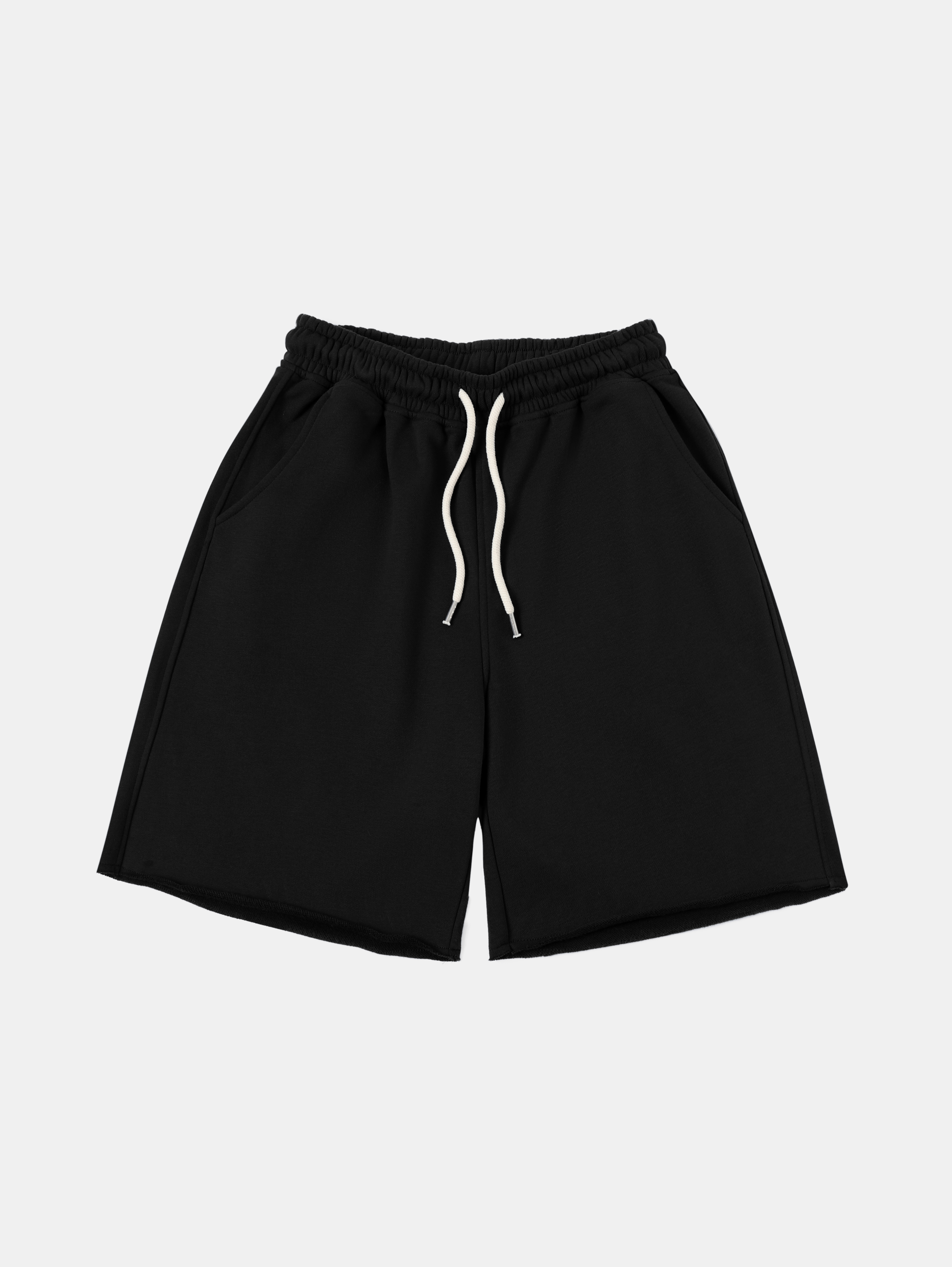 thumbnail for 360g Union Kingdom Cloud Shorts Independent Brand Brushed Terry Rolled Hem Short Sweatpants