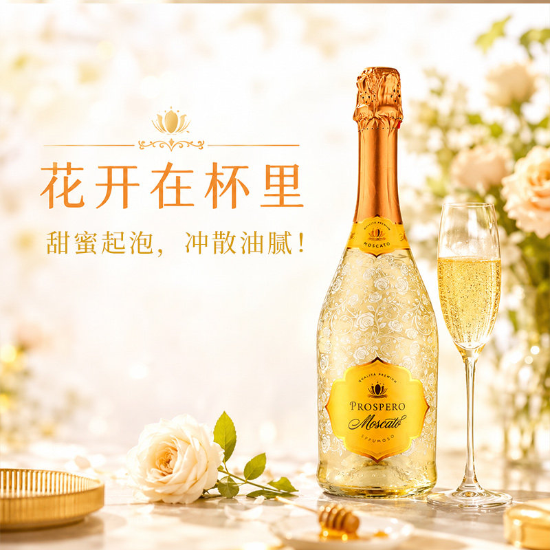 原瓶进口 阿花/黄盾 莫斯卡托  巴西起泡酒 桑格利亚 水果味爆棚