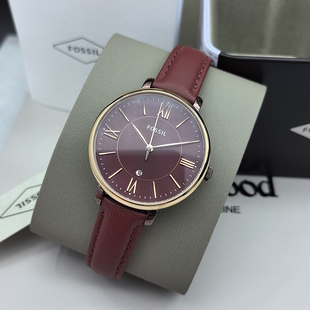 一件批发FOSSIL手表真皮表带轻奢日历石英机芯商务休闲防水女表