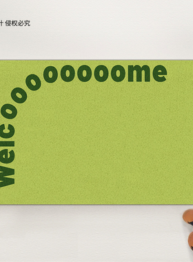 丝圈入户门地垫高级新款绿色黑色卧室家用门口外地毯门垫家用脚垫