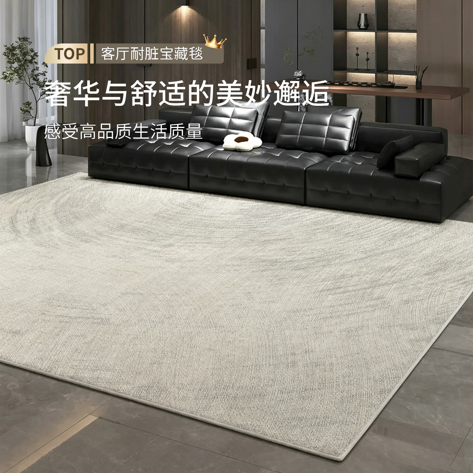 2026新款客厅地毯高级感沙发茶几毯意式简约轻奢卧室床边毯防滑垫