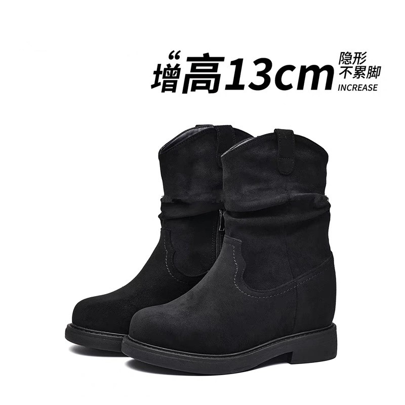 内增高13厘米短靴女2025年秋冬季