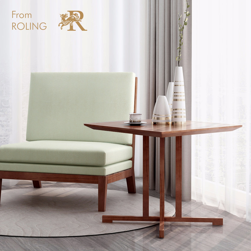 荣麟家居新品家具客厅休闲正方形边几 小会客办公桌小方几 小茶几