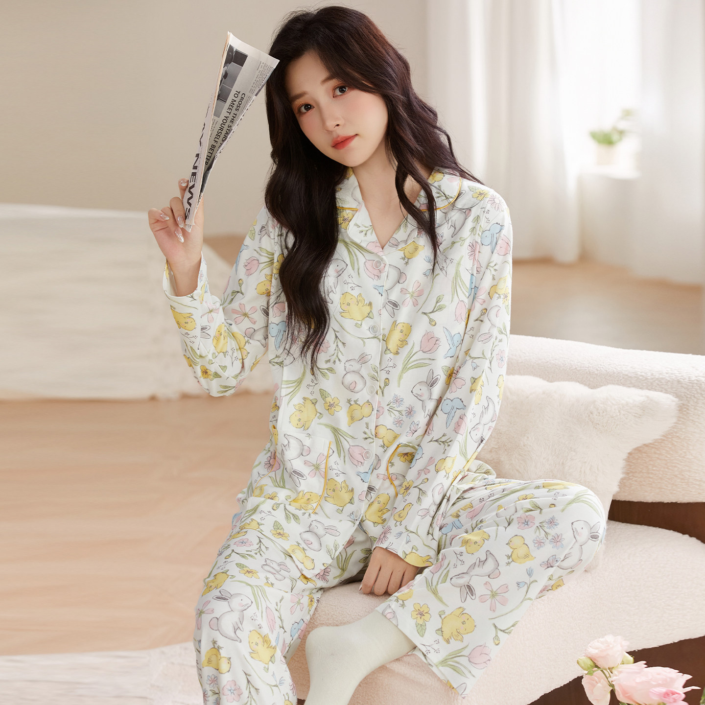 月子服春秋冬季新款纯棉双面产妇