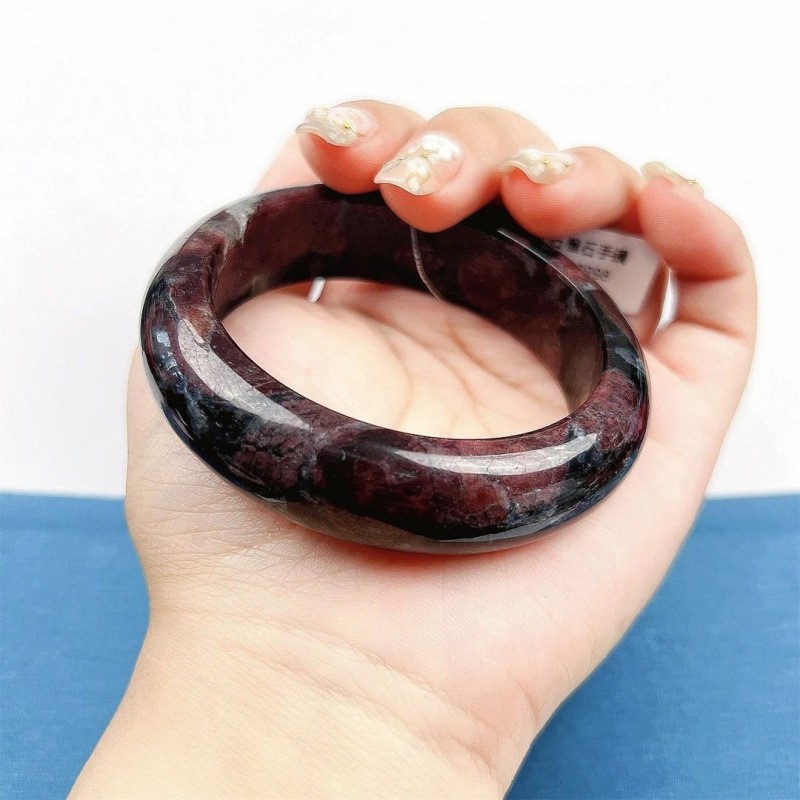 高端珠宝石榴石手镯色女士美人镯