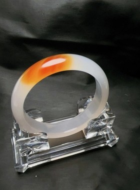 鸿运当头玛瑙玉石玉色一点红手镯