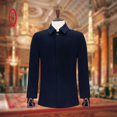 鼎铜商务休闲毛呢大衣短款羊毛绒