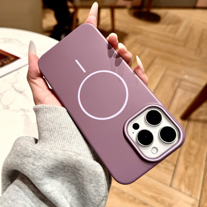 新款肤感PC硬壳磨砂磁吸无线充电适用iphone16promax手机壳15苹果