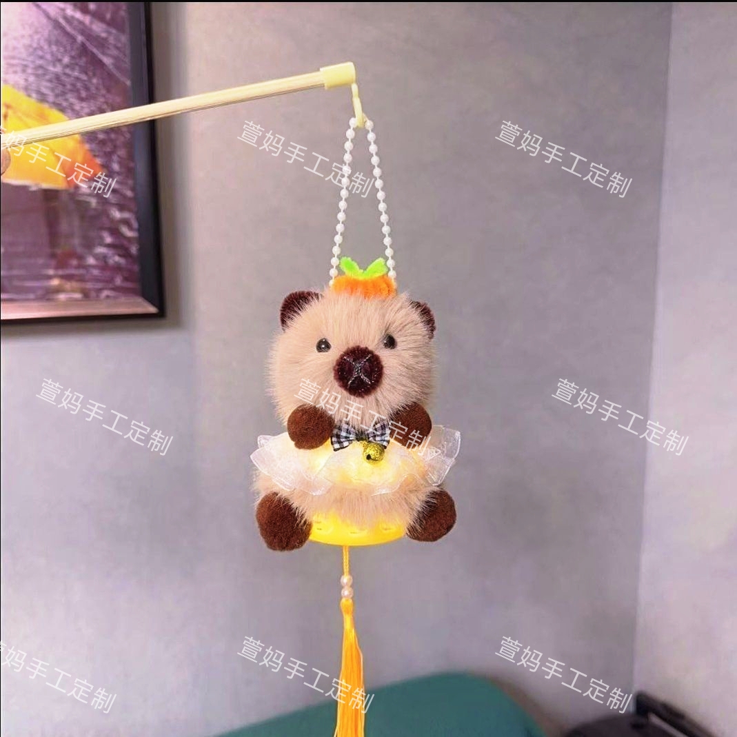 手工制作成品 卡皮巴拉手提灯笼可爱儿童发光玩具包邮