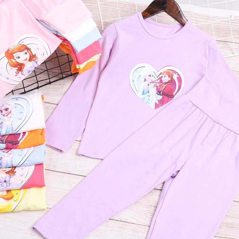 COOL MODAL GIRLS PAJAMAS HIGH WAIST BELLY PROTECTION HOME CLOTHES BABY AIR CONDITIONING CLOTHES SUMMER GIRLS MOSQUITO REPELLENT CLOTHES SPRING AND AUTUMN
