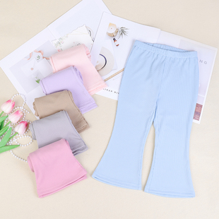 薄款 女童七分喇叭裤 女孩宝宝夏装 外穿休闲裤 百搭 夏季 儿童时尚 新款