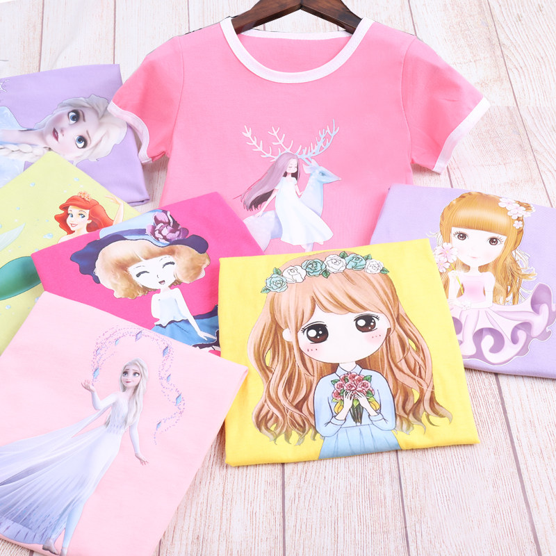 【断码清仓】短袖t恤纯棉夏季休闲女童圆领上衣宝宝女孩童装公主,童装/婴儿装/亲子装,T恤,淘宝优惠券,粉丝福利购,淘宝优惠卷