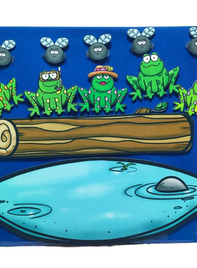 five little speckled frogs五只青蛙儿歌毛毡布贴教师教具儿童