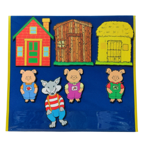 三只小猪 The Three Little Pigs 绘本故事毛毡布贴