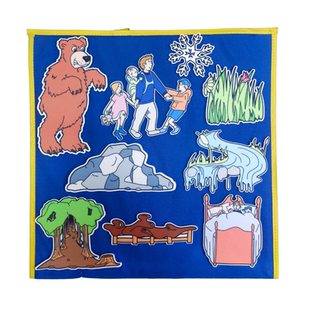 we are going on a bear hunt绘本毛毡布故事教具