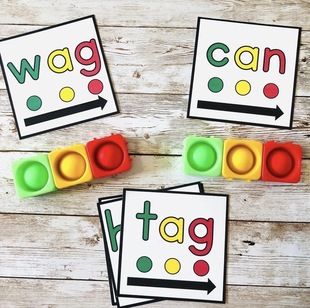 自然拼读英语音素学习单词拼写顺序拼接按压玩具早教辅导POP it