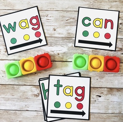 自然拼读英语音素学习单词拼写顺序拼接按压玩具早教辅导POP it