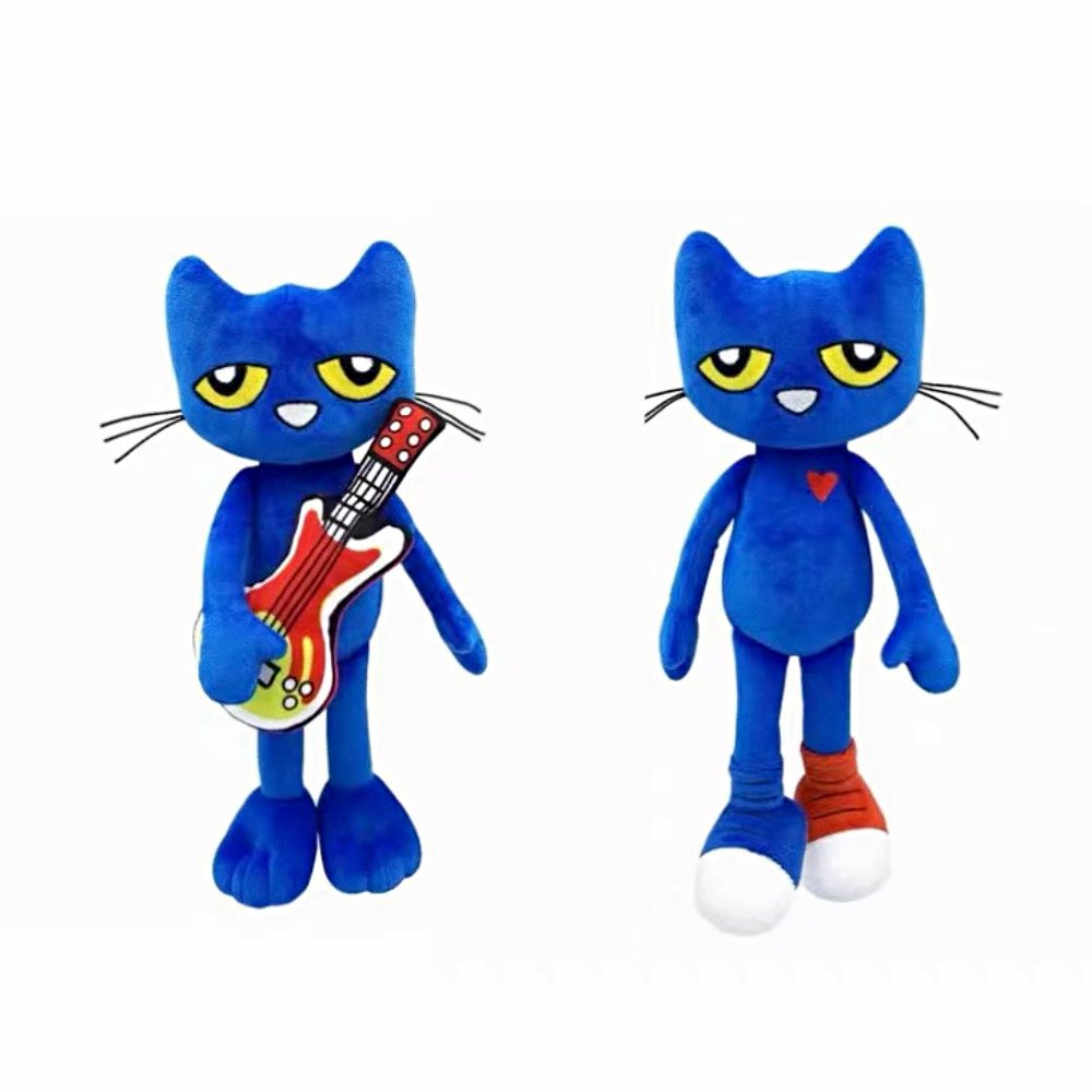经典儿童绘本皮特猫 pete thecat毛绒玩具公仔 可爱儿童猫咪玩偶