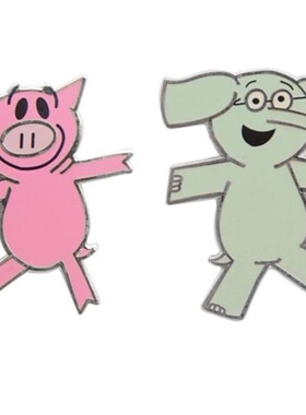 小猪小象珐琅胸针elephant&piggie绘本故事礼品