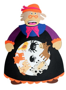 There was an old lady who swallowed a fly老太太吃苍蝇教具