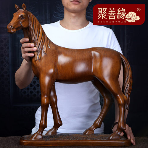 聚善缘马摆件新中式风工艺品