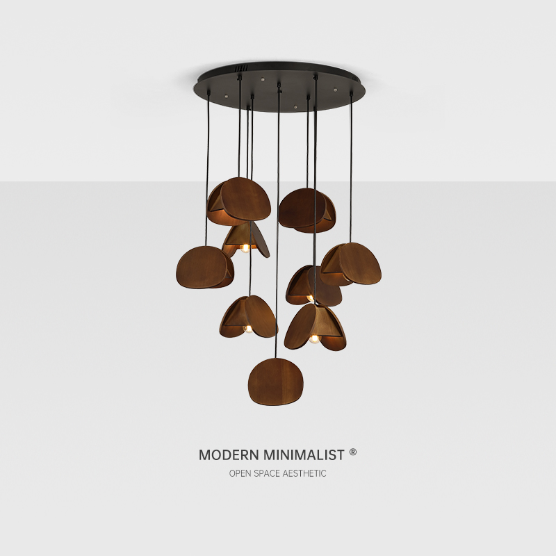 客厅吊灯创意设计客厅灯餐厅吊灯实木中古风复古高级感新中式灯具