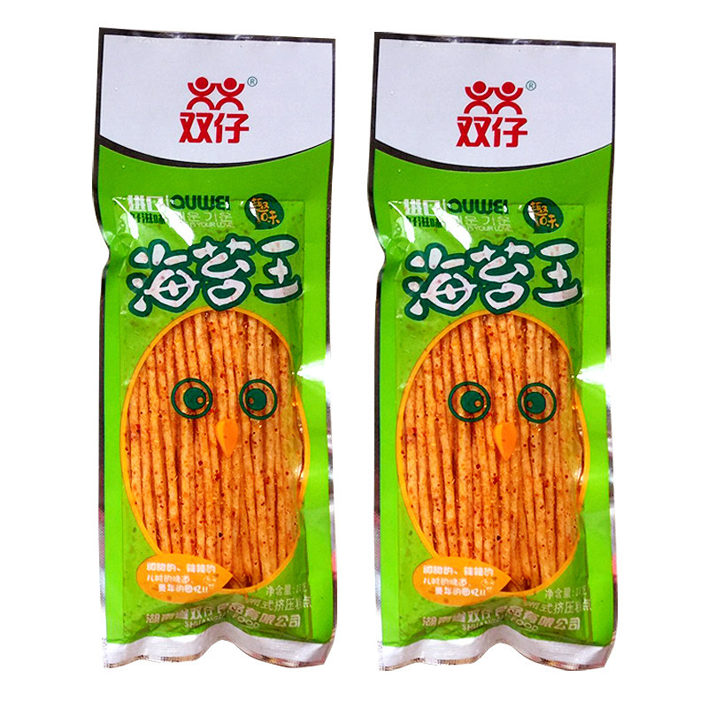 双仔海苔王辣条辣片麻辣辣丝湘式挤压糕点包邮