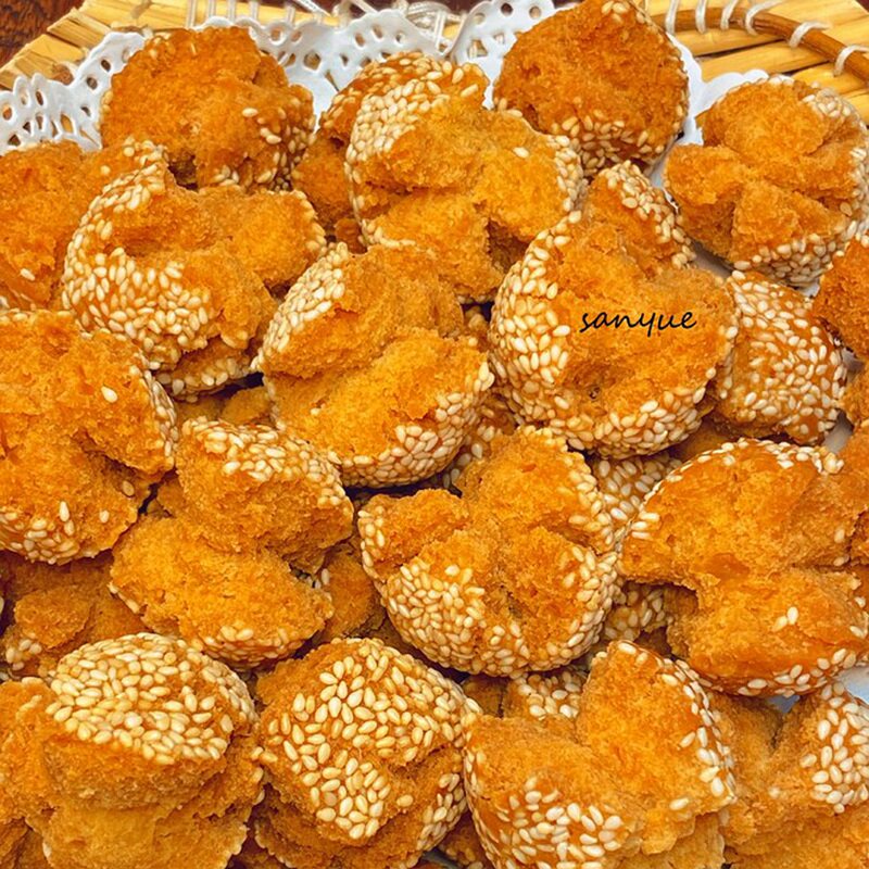 开口枣开口笑零食大个抗饿儿时小卖部广西灵山特产小吃脆香酥油炸