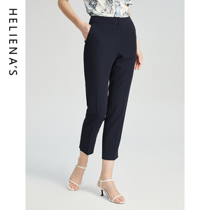 海兰丝商场同款裤子春季新款黑色西装裤子女高腰裤高级通勤女装