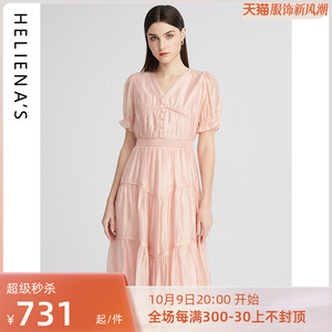 海兰丝连衣裙 原创设计感裙子2023夏季新款宽松慵懒休闲中长裙