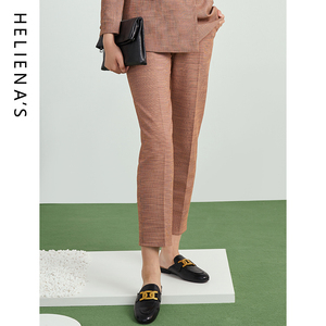 海兰丝欧美风新款ins春夏 休闲裤直筒裤西装长裤高腰修身女西裤