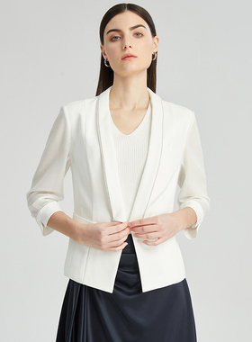 海兰丝2024商场同款西服修身独特设计外套职业正装上衣女H232JK02