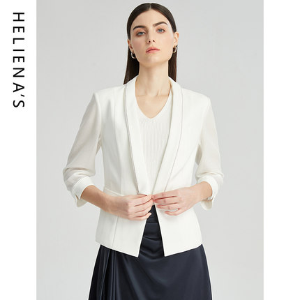 海兰丝2024商场同款西服修身独特设计外套职业正装上衣女H232JK02