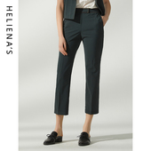 女直筒休闲裤 裤 窄版 轻商务西裤 子女 海兰丝春夏新款 垂感裤 西装
