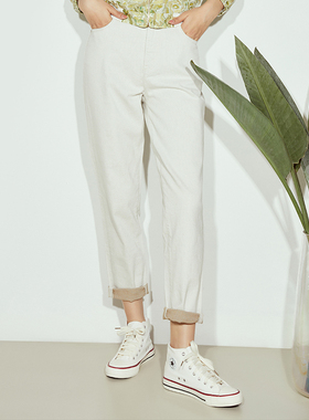 海兰丝裤子 休闲裤高弹百搭23秋季新款高腰女裤小脚 H231SL04