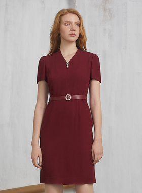 海兰丝 奢睿 女装 短袖连衣裙 商场同款 春夏新款S212OP60连衣裙