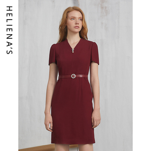 海兰丝 奢睿 女装 短袖连衣裙 商场同款 春夏新款S212OP60连衣裙