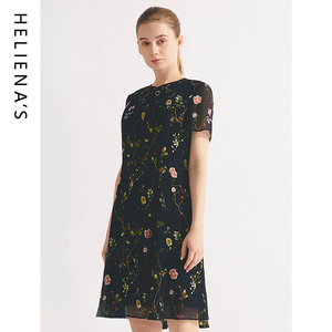 海兰丝桑蚕丝连衣裙 法式浪漫夏季显瘦衬衫裙2024年新款连衣裙