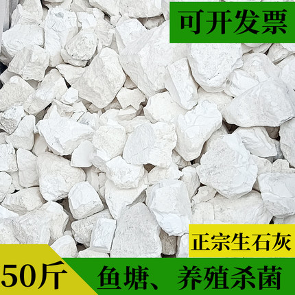 生石灰块粉鱼塘消毒养殖防潮干燥剂除湿农用块状氧化钙颗粒刷果树