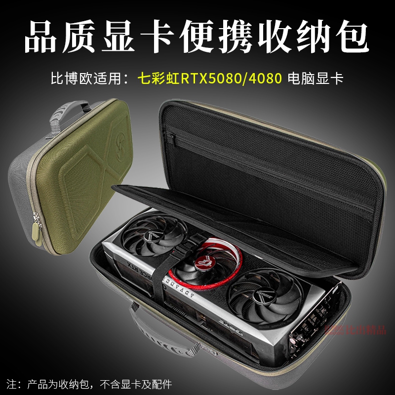 适用于七彩虹华硕RTX4060/RTX4070Ti/4080S/3070显卡收纳包收纳盒
