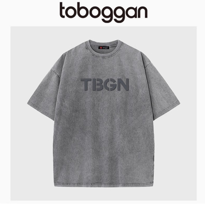 加拿大男款时尚夏季水洗做旧工艺棉T休闲短袖TB527607