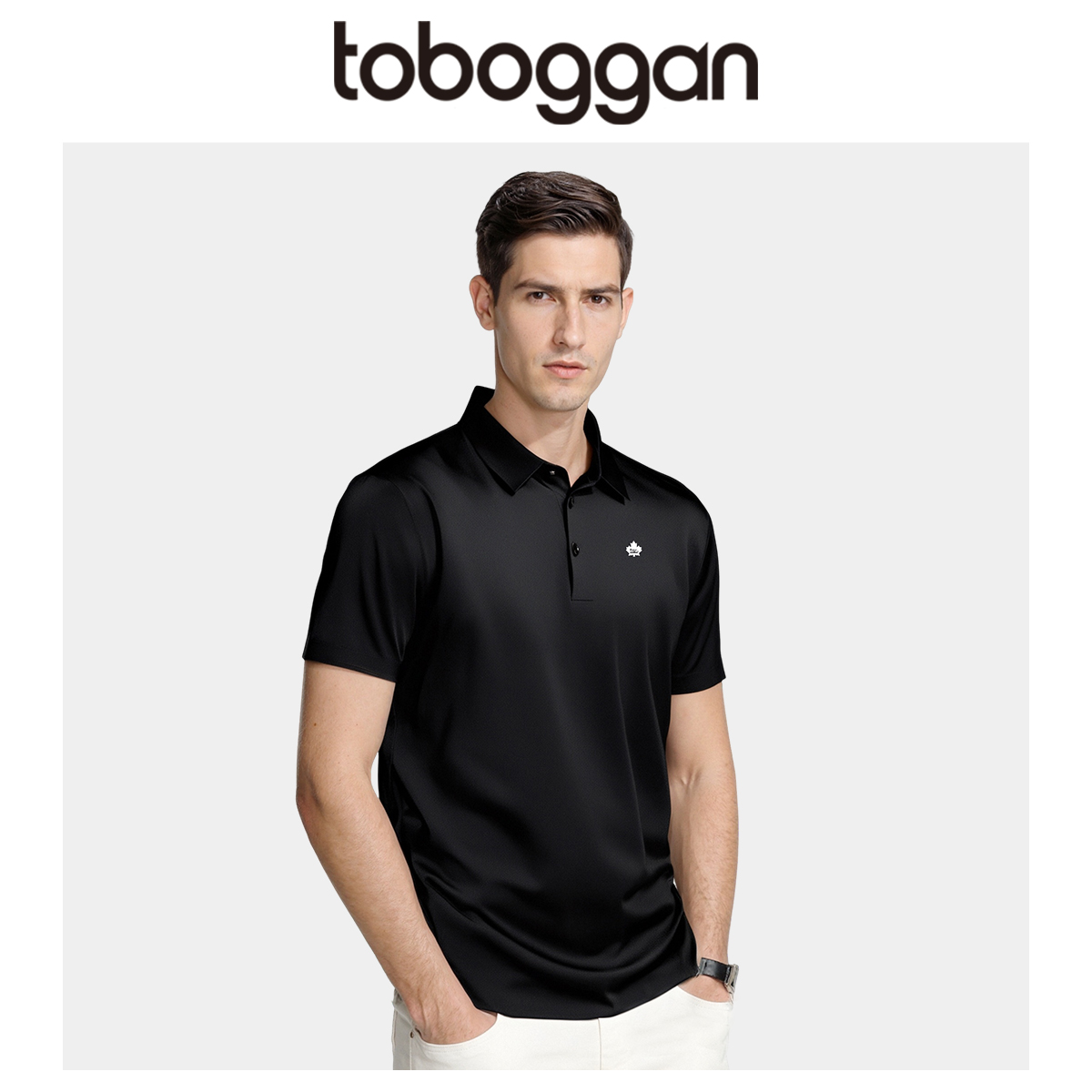 加拿大男士商务POLO衫桑蚕丝高端轻奢短袖 TB528211