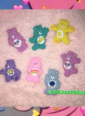 VIRAL SPREAD 90s复古可爱爱心彩虹熊carebears冰箱贴土酷