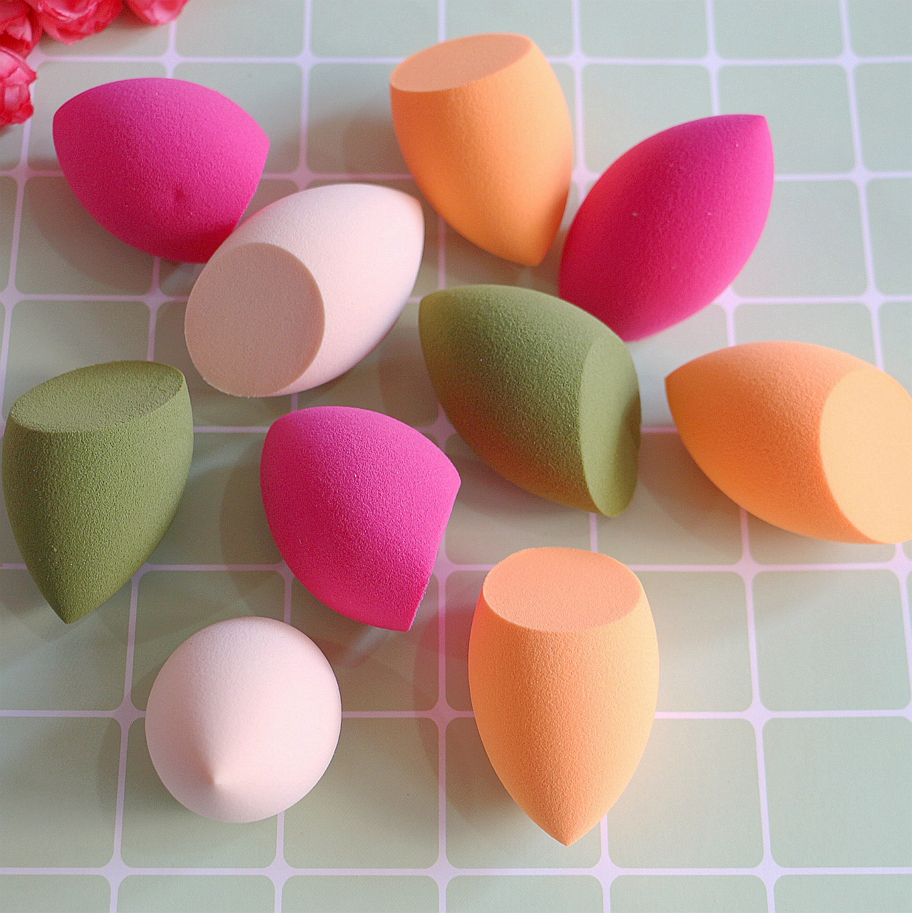 超软套装不吃粉斜切水变化妆海绵